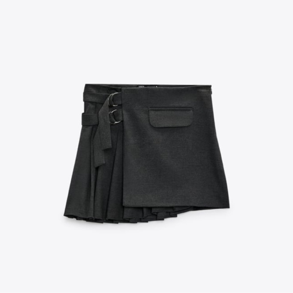 Zara box pleat mini skirt